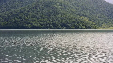 Island in middle of lake Stock Footage 81487918
