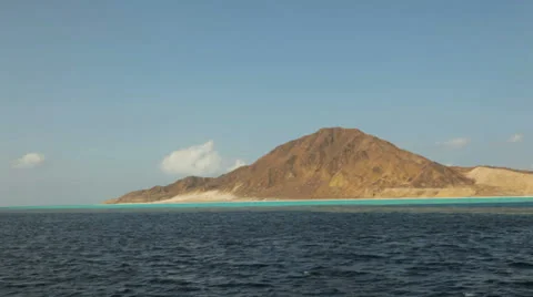 Island middle of te blue Stock Footage 22704784