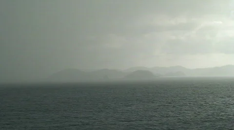 Island in the Mist Stock Footage 481754