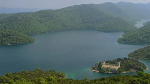 Island Mljet monastery Stock-Footage 12186609