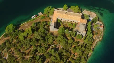 Island Mljet monastery Stock-Footage 12186740