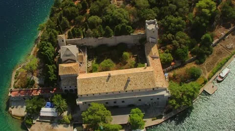 Island Mljet monastery Stockbeeldmateriaal 12186876