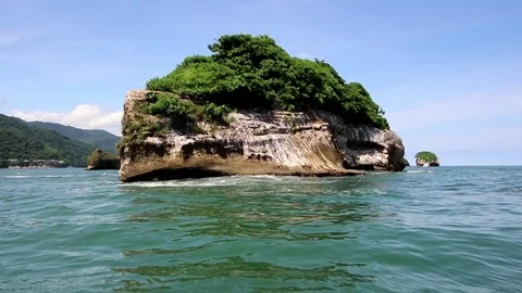 Island in the ocean Stock Footage 81148822