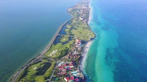 Island in the ocean Stock Footage 84250567