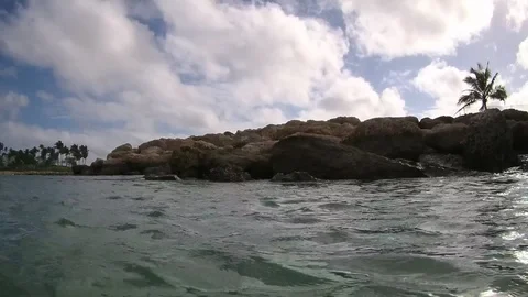 An Island In The Ocean Stock Footage 104796137