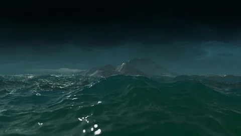 Island in ocean Stock Footage 126601256