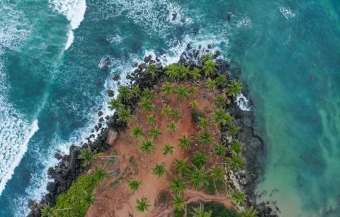 Island in the ocean Stock Photos