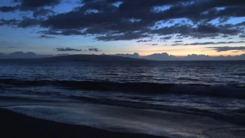 Island in the pacific at sunset Stock Footage 74089818