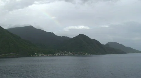 Island Pan Shot Stock Footage 486412