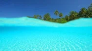 Island Paradise Split Shot Stock Footage