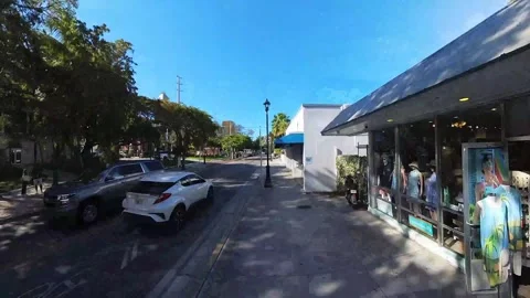 Island Pulse: 4K Hyperlapse Walking Tour Through Historic Key West Video stock 330264089