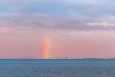 Island with Rainbow Stock Photos