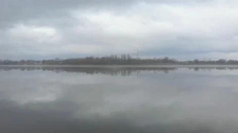 Island River Cloudy Stock Footage 146095152