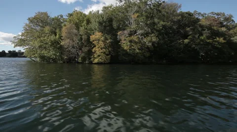 Island on the River Stock Footage 40806434