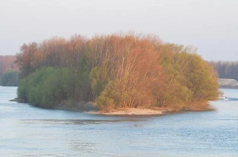 Island on the River Stock Photos