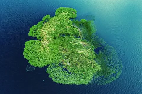 Island on the river Фото