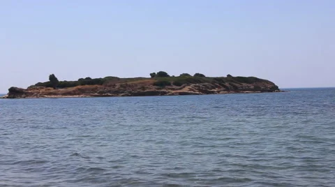 Island in the sea Stock Footage 52349891