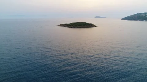Island in the sea Stock Footage 202004640