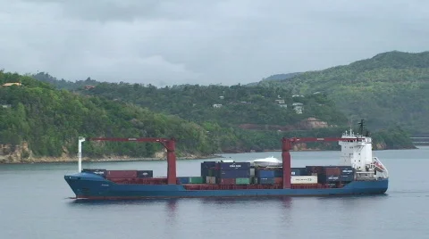 Island Shipping Stock Footage 458093