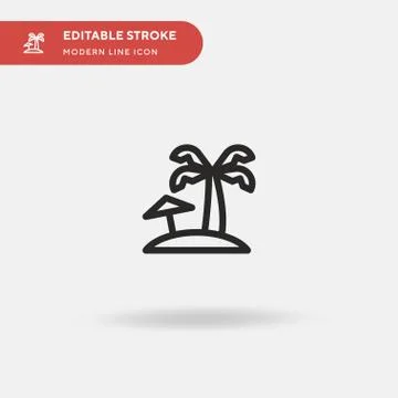 Island Simple vector icon. Illustration symbol design template for web mobile Stock-Illustration