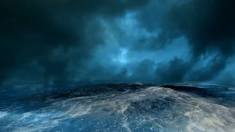 Island sinks into the water. Stock Footage 80421520