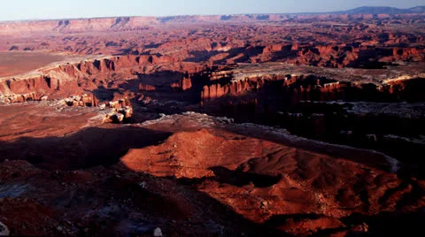 Island in the Sky sunset Stock Footage 26110988
