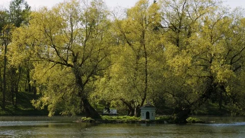 Island with a small house Stock Footage 112284970