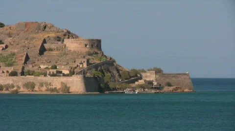 The island of Spinalonga Video stock 505204