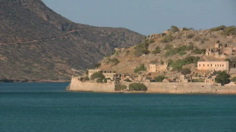 The island of Spinalonga Video stock 505207