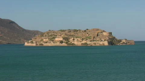 The island of Spinalonga Video stock 505211