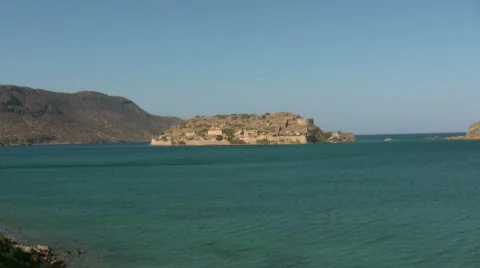 The island of Spinalonga Video stock 505216