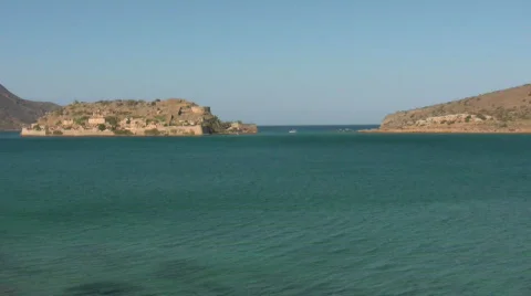 The island of Spinalonga Video stock 505219