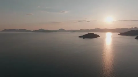 Island at Sunset Stock Footage 282931301