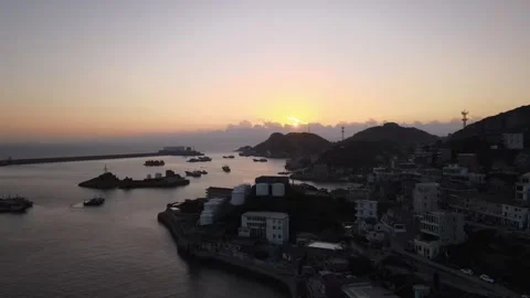 Island at Sunset Stock Footage 319553835