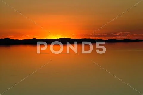 Island Sunset Stock Photos