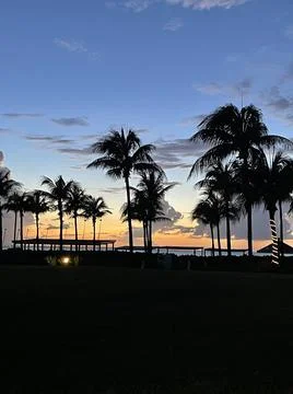 Island Sunset Foto stock