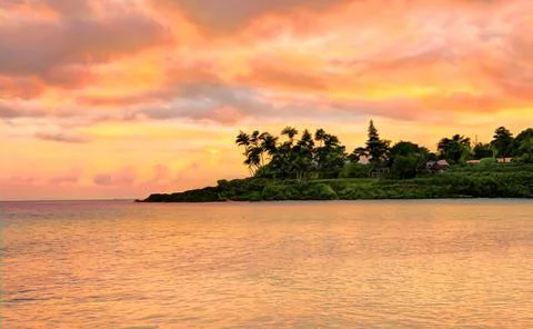 Island Sunset Stock Photos