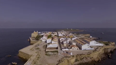 Island Tabarca aerial view Vidéo 128070184