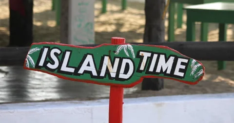 Island Time Sign Stock-Footage 166485378