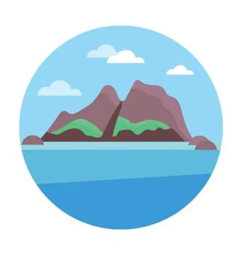 Island Vector Icon Stock Illustration