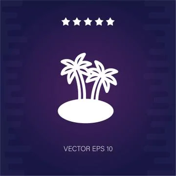 Island vector icon Stock Illustration