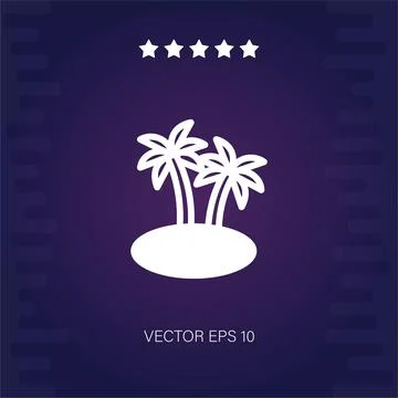 Island vector icon Stock Illustration
