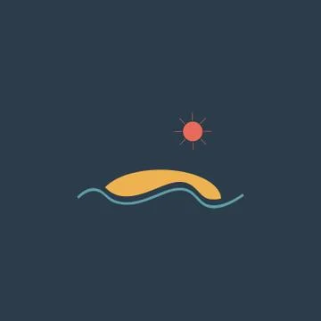 Island. Vector illustration Stock Illustration