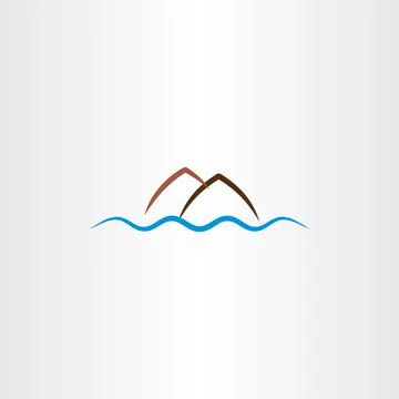 Island vector logo symbol element Stock-Illustration