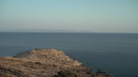 Island View from Rocks 4K Stock Footage 67396993