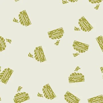 Island volcano glyph seamless pattern Stock Illustration