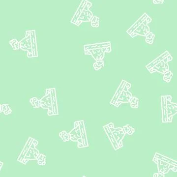 Island with volcano line vector seamless pattern イラスト素材