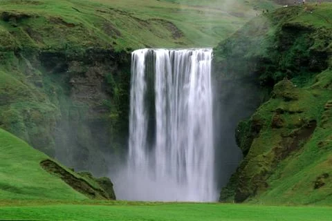 Island Wasserfall Foto stock