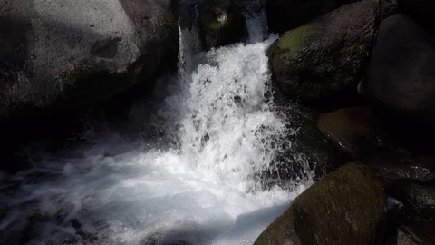 Island Waterfall Rocks Stock Footage 105169527