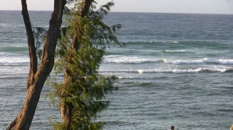 Island Waves Stock Footage 6523492